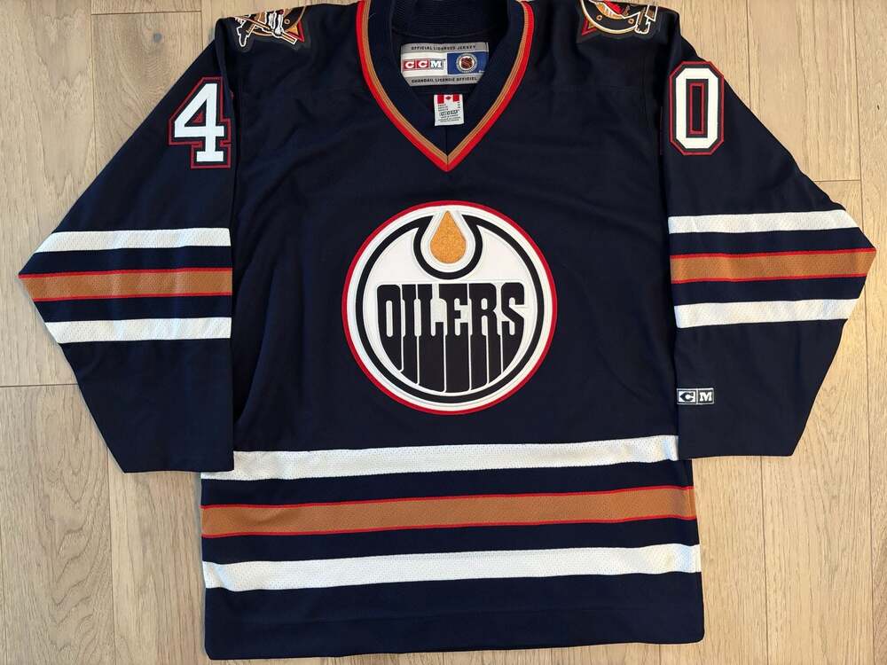 CCM Edmonton Oilers Devan Dubnyk Navy Third Jersey